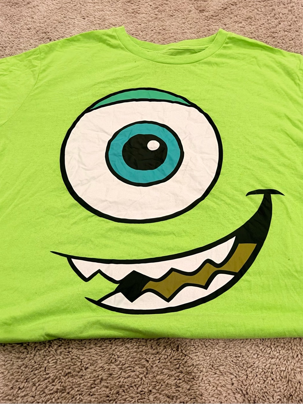 Disney Pixar Monsters Inc Mike Wazowski Green Graphic T-Shirt 3XL